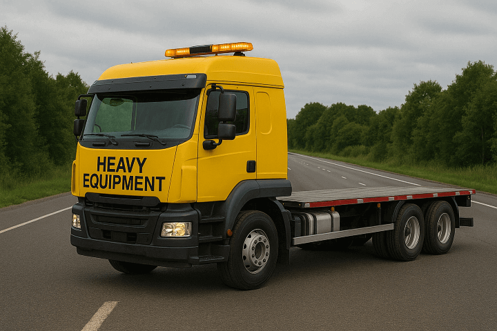 Heavy equipment towing